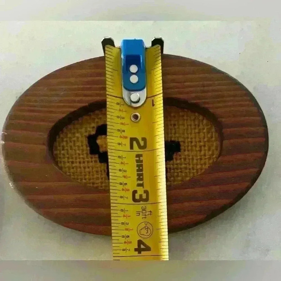 SET OF 2 MINIATURE WOOD FRAMED CROSS STITCH WALL HANGINGS 60’s/70’s. - Picture 6 of 8